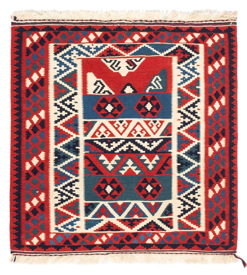 Kelim Fars Teppich 100x103cm - mehrfarbig