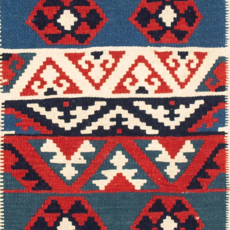 Kelim Fars Teppich 100x103cm - mehrfarbig