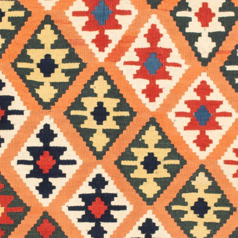 Kelim Fars Teppich 100x103cm - hellbraun
