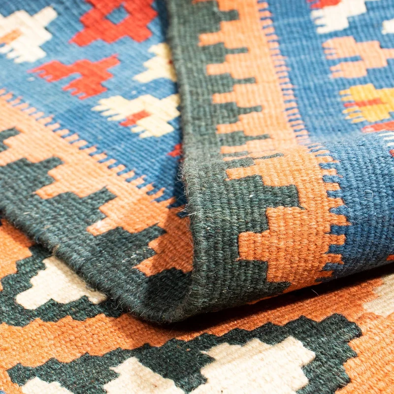 Kelim Fars Teppich 100x103cm - hellbraun