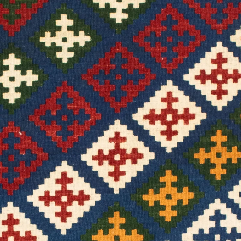 Kelim Fars Teppich 102x104cm - dunkelblau