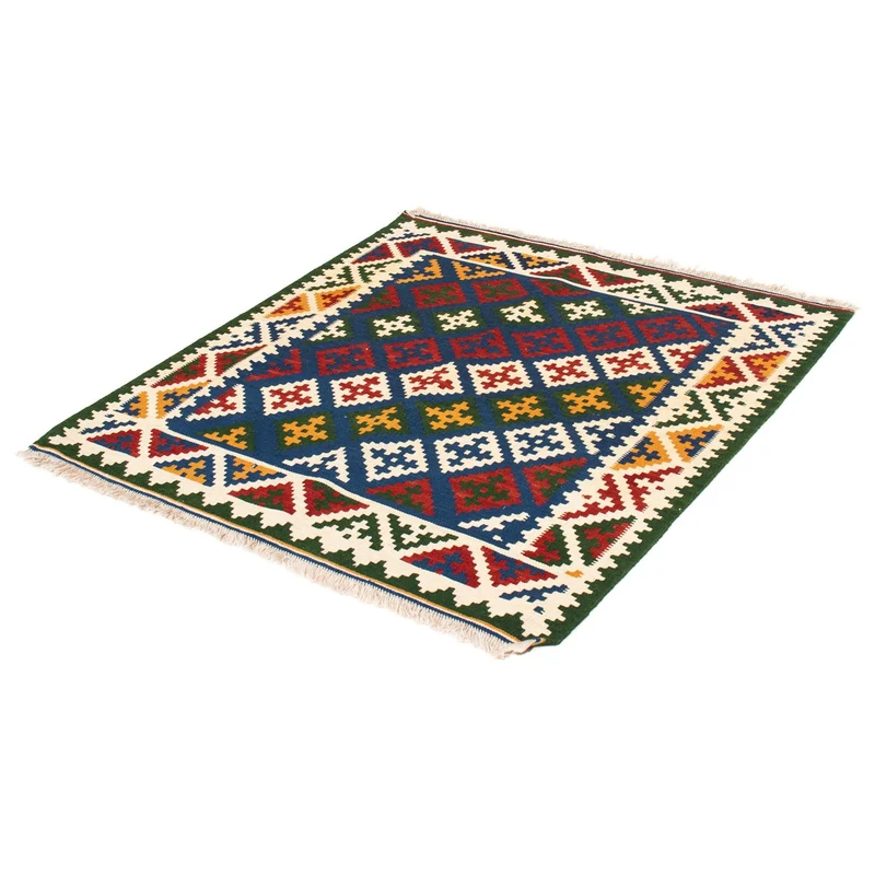 Kelim Fars Teppich 102x104cm - dunkelblau