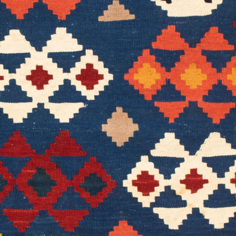 Kelim Fars Teppich 102x104cm - dunkelblau