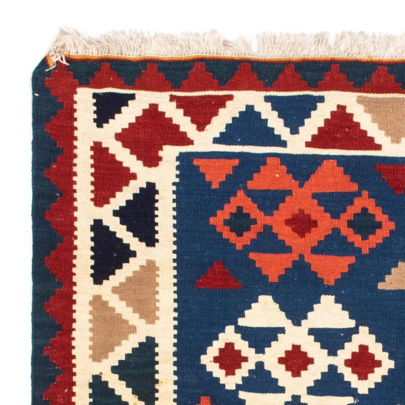 Kelim Fars Teppich 102x104cm - dunkelblau