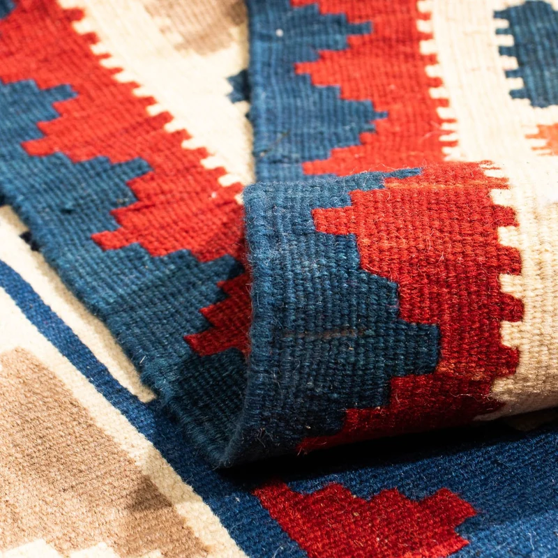 Kelim Fars Teppich 102x104cm - dunkelblau