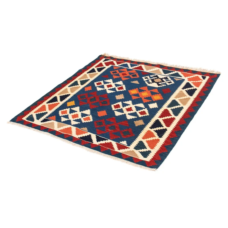 Kelim Fars Teppich 102x104cm - dunkelblau