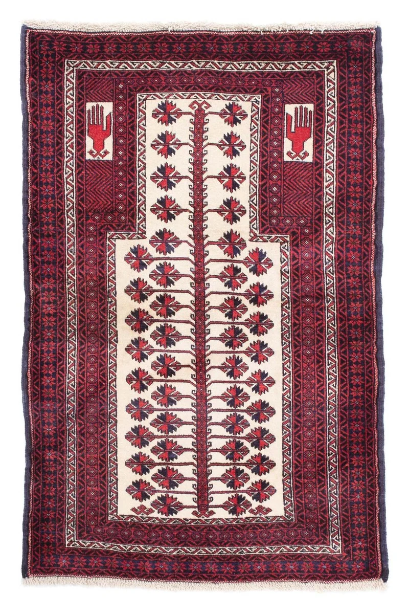 Belutsch Teppich 89x136cm - Orientteppich - rot
