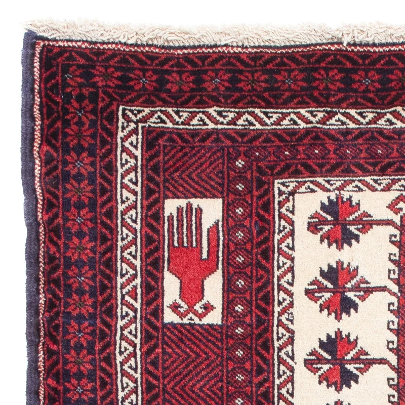 Belutsch Teppich 89x136cm - Orientteppich - rot