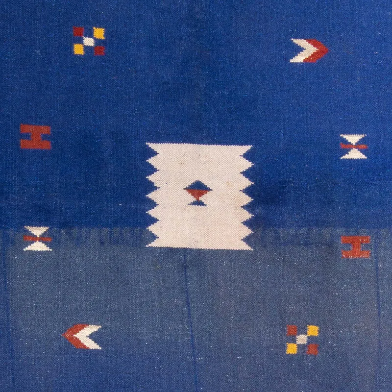 Kelim Modern Teppich 170x240cm - dunkelblau