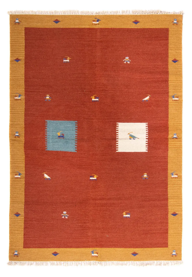 Kelim Teppich - Trendy 170 x 240 cm - dunkelrot