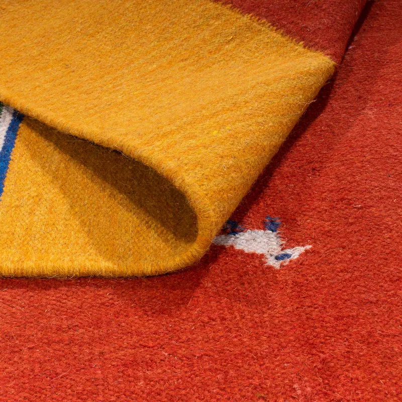 Kelim Modern Teppich 170x240cm - dunkelrot