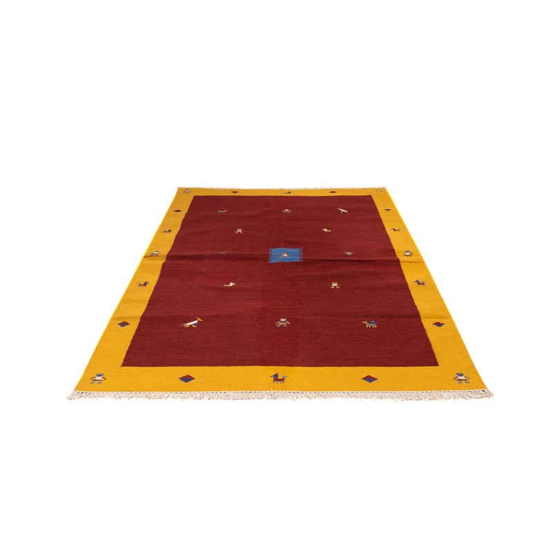 Kelim Teppich - Trendy 170 x 240 cm - dunkelrot