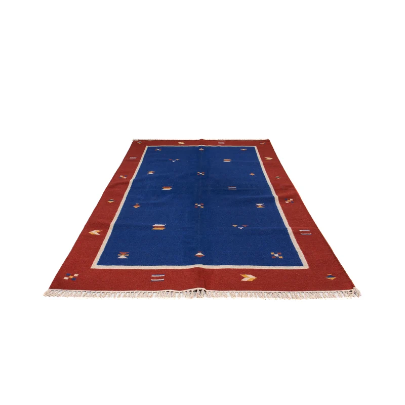 Kelim Teppich - Trendy 170 x 240 cm - dunkelblau