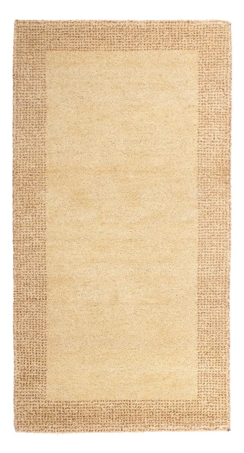 Gabbeh Teppich Indus 70x140cm - Wollteppich - beige