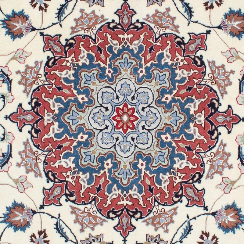 Täbriz - 50 Raj Teppich 150x203cm - Perserteppich - beige