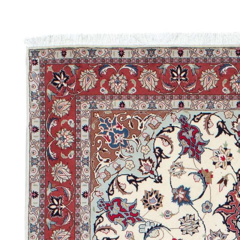Täbriz - 50 Raj Teppich 150x203cm - Perserteppich - beige