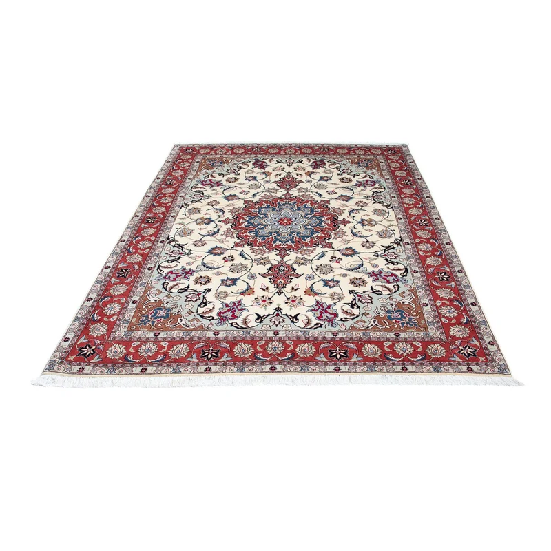 Täbriz - 50 Raj Teppich 150x203cm - Perserteppich - beige