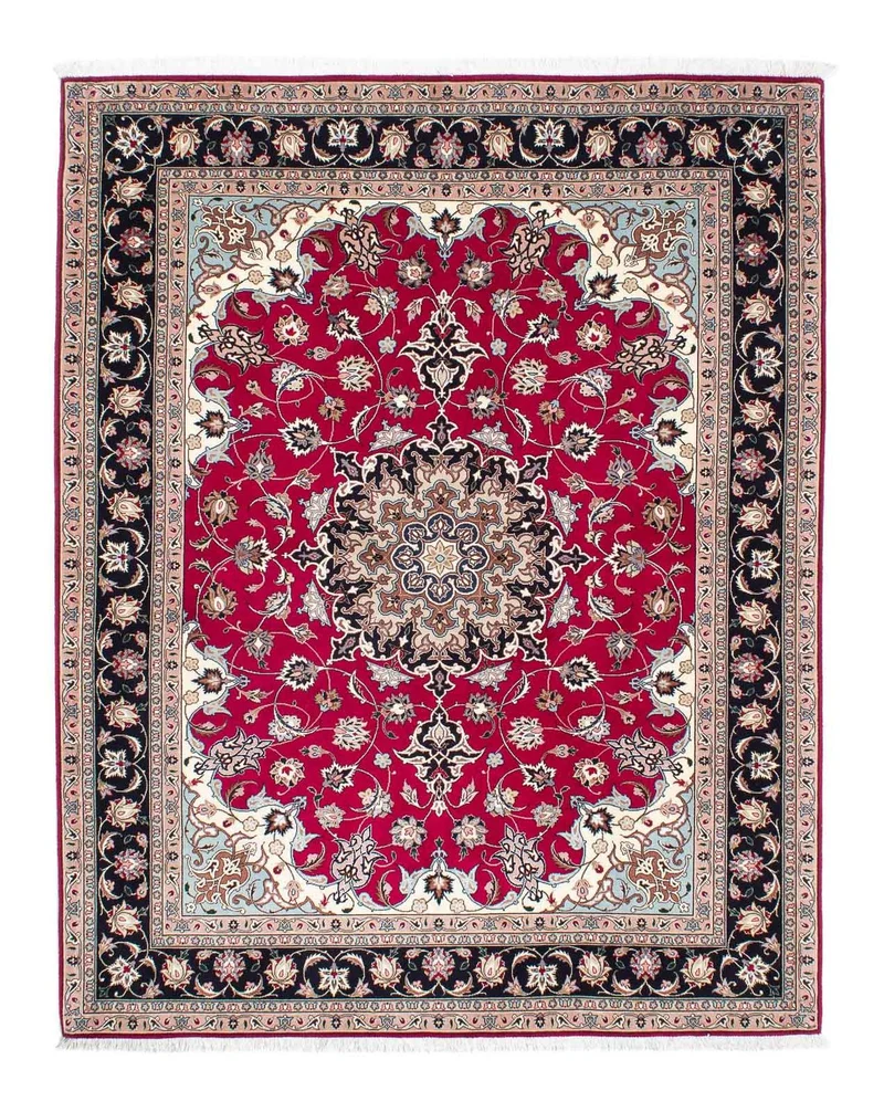 Täbriz - 50 Raj Teppich 155x200cm - Perserteppich - dunkelrot