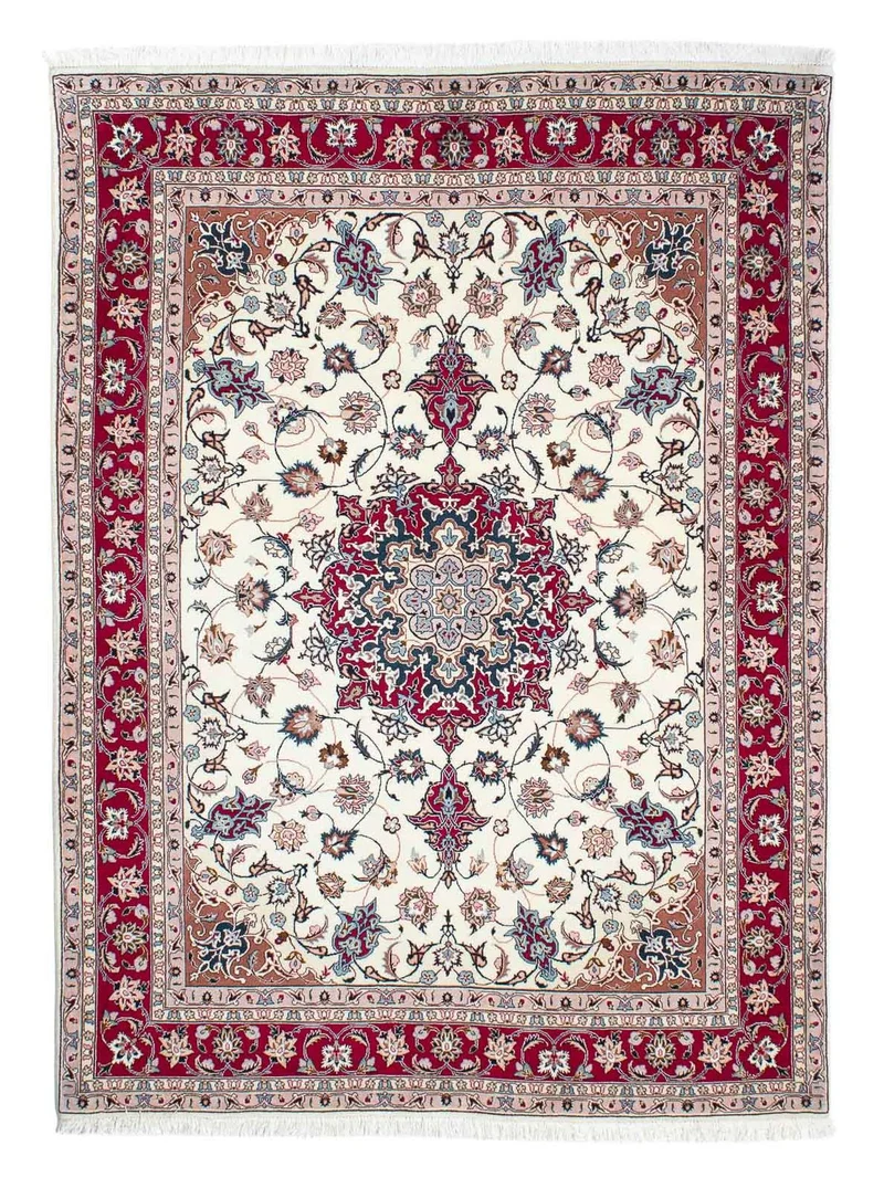 Täbriz - 50 Raj Teppich 149x200cm - Perserteppich - beige