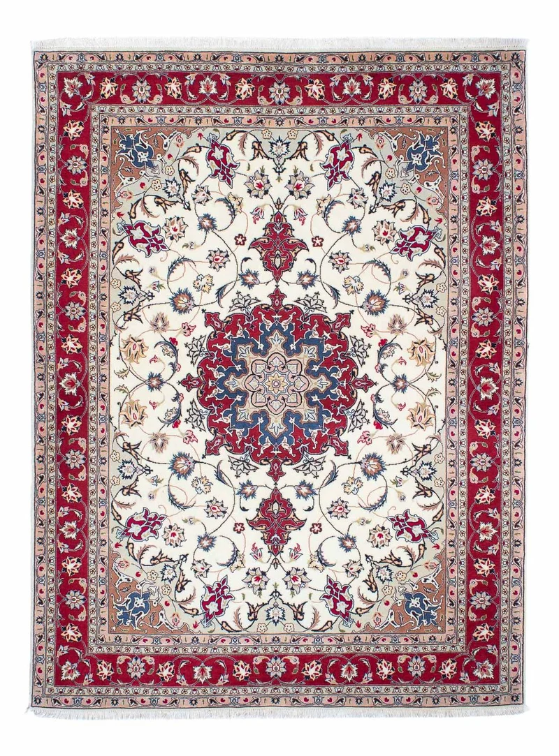 Täbriz - 50 Raj Teppich 151x203cm - Perserteppich - beige