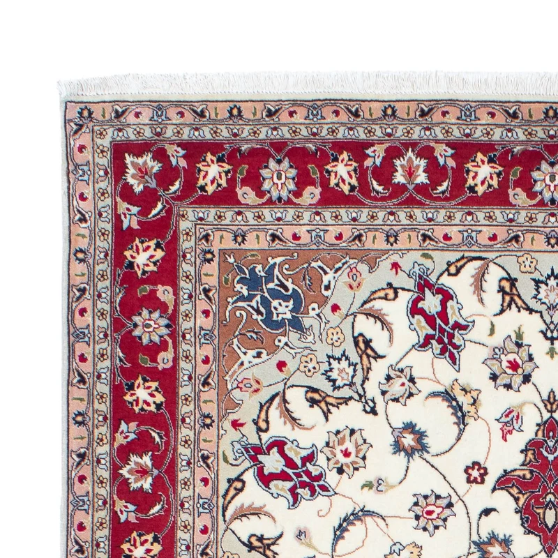 Täbriz - 50 Raj Teppich 151x203cm - Perserteppich - beige