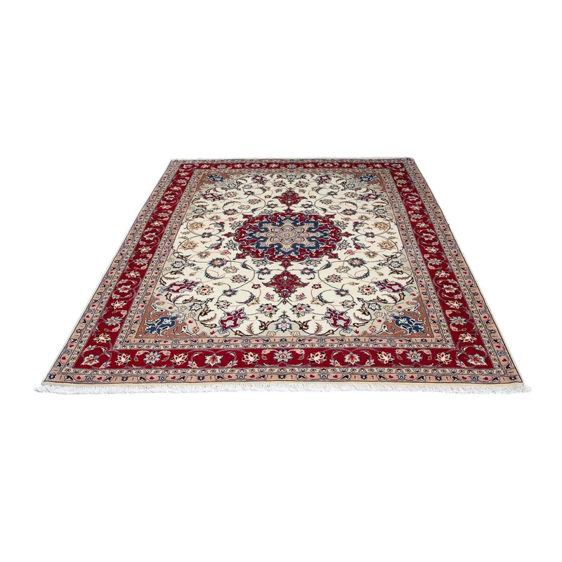 Täbriz - 50 Raj Teppich 151x203cm - Perserteppich - beige