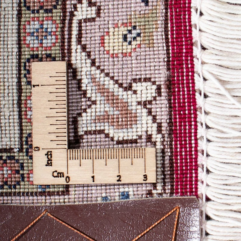 Täbriz - 50 Raj Teppich 150x202cm - Perserteppich - dunkelrot