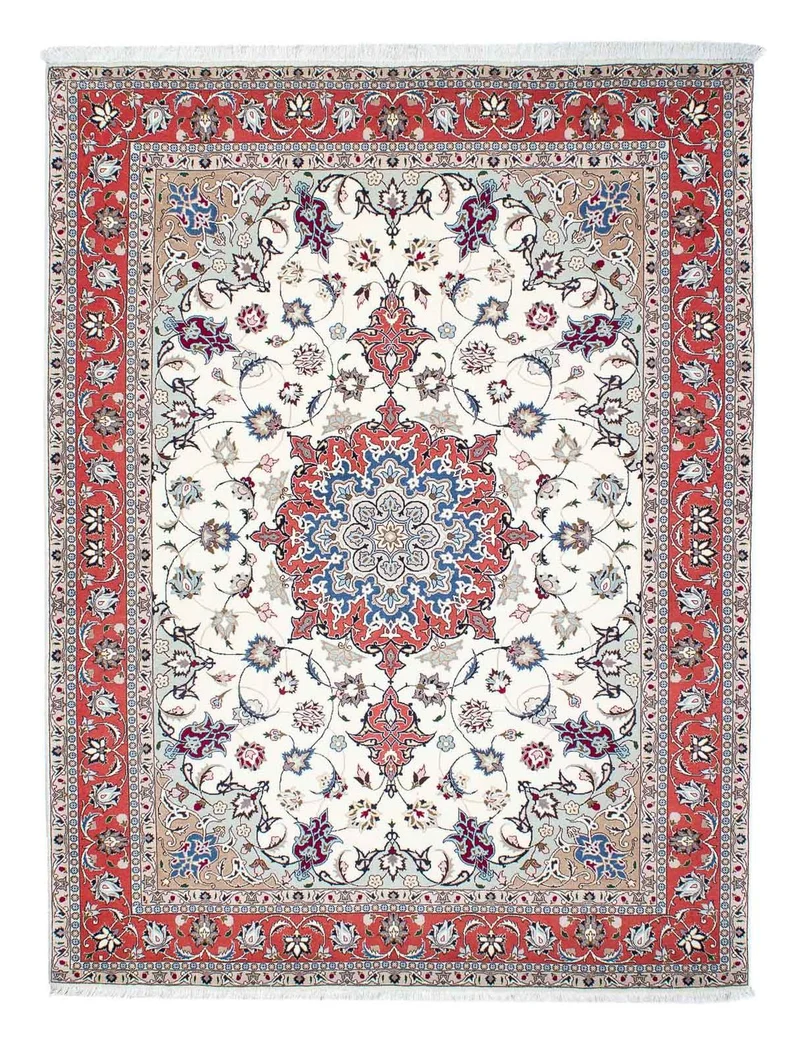Täbriz - 50 Raj Teppich 151x198cm - Perserteppich - beige
