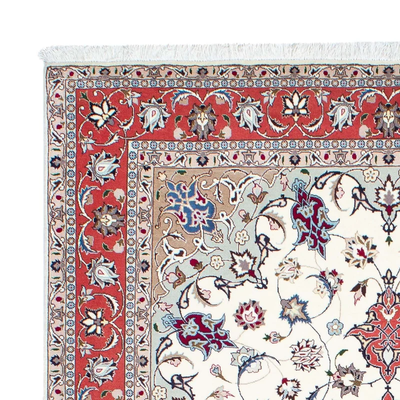 Täbriz - 50 Raj Teppich 151x198cm - Perserteppich - beige