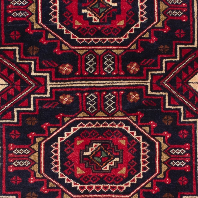 Belutsch Teppich 84x146cm - Orientteppich - dunkelrot