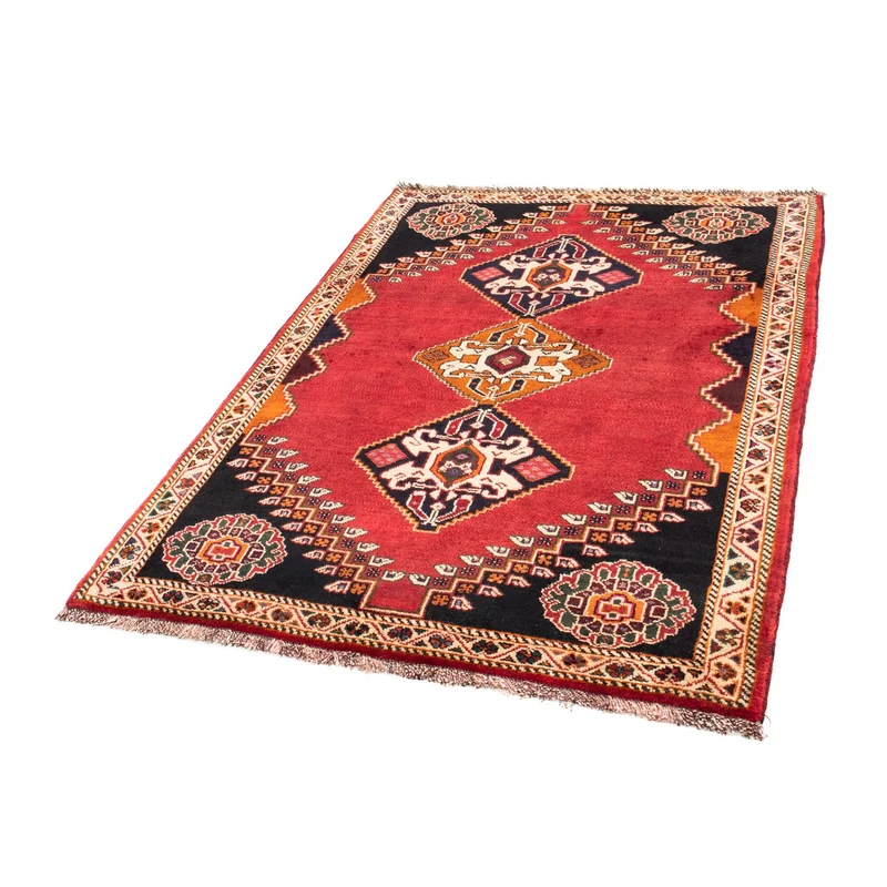 Ghashghai Teppich 110x155cm - Perserteppich - dunkelrot