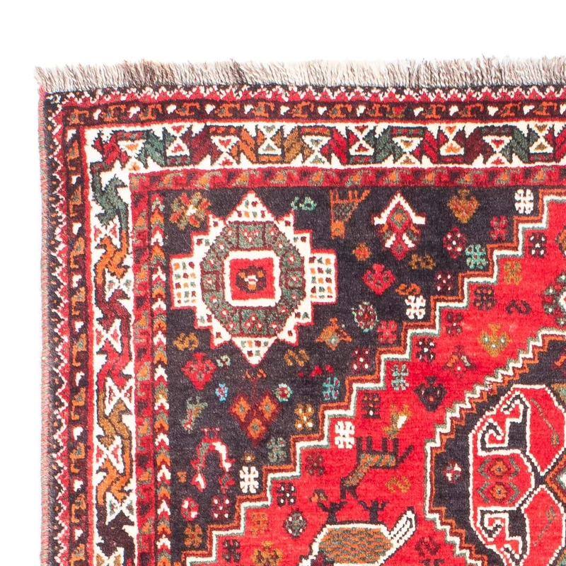 Ghashghai Teppich 104x154cm - Perserteppich - dunkelrot