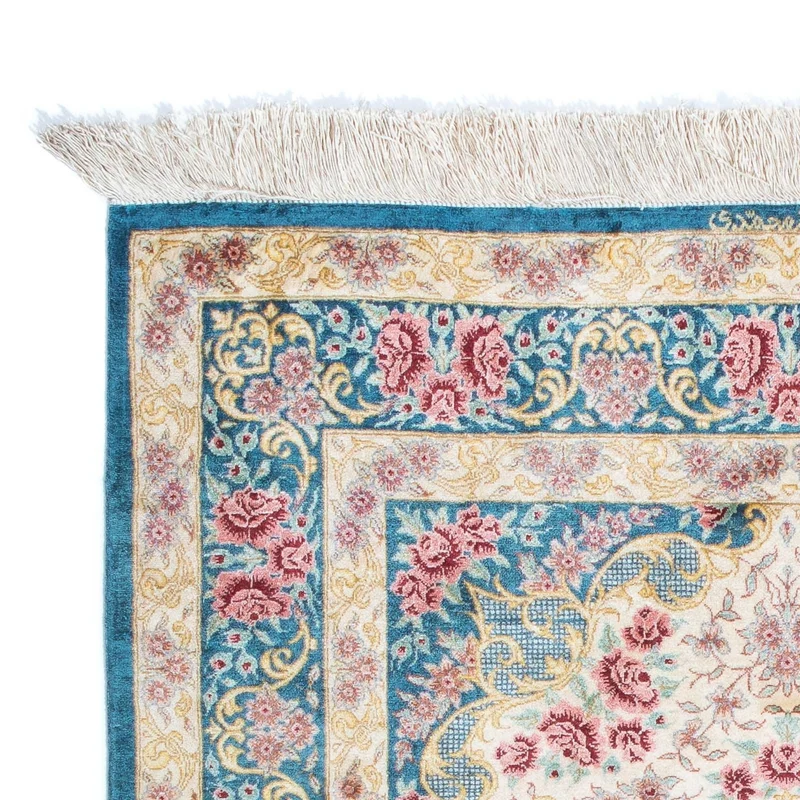 Ghom Teppich 77x123cm - Perserteppich - beige