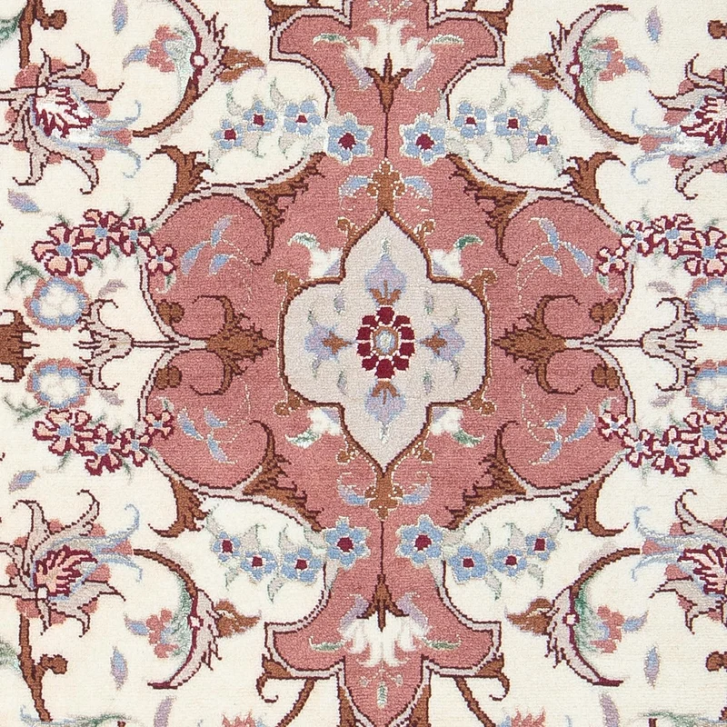 Täbriz - 50 Raj Teppich 61x92cm - Perserteppich - beige