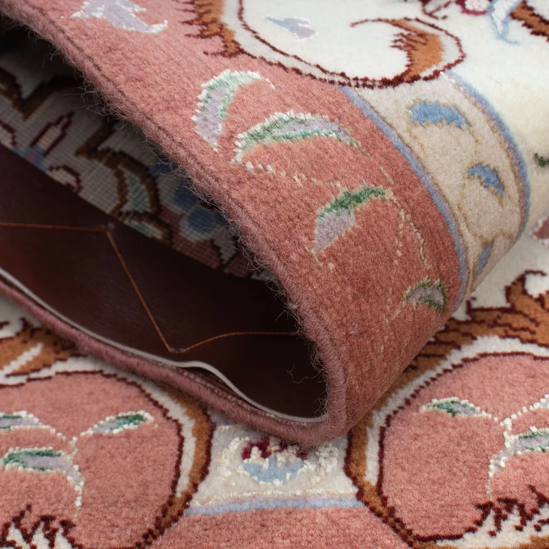 Täbriz - 50 Raj Teppich 61x92cm - Perserteppich - beige