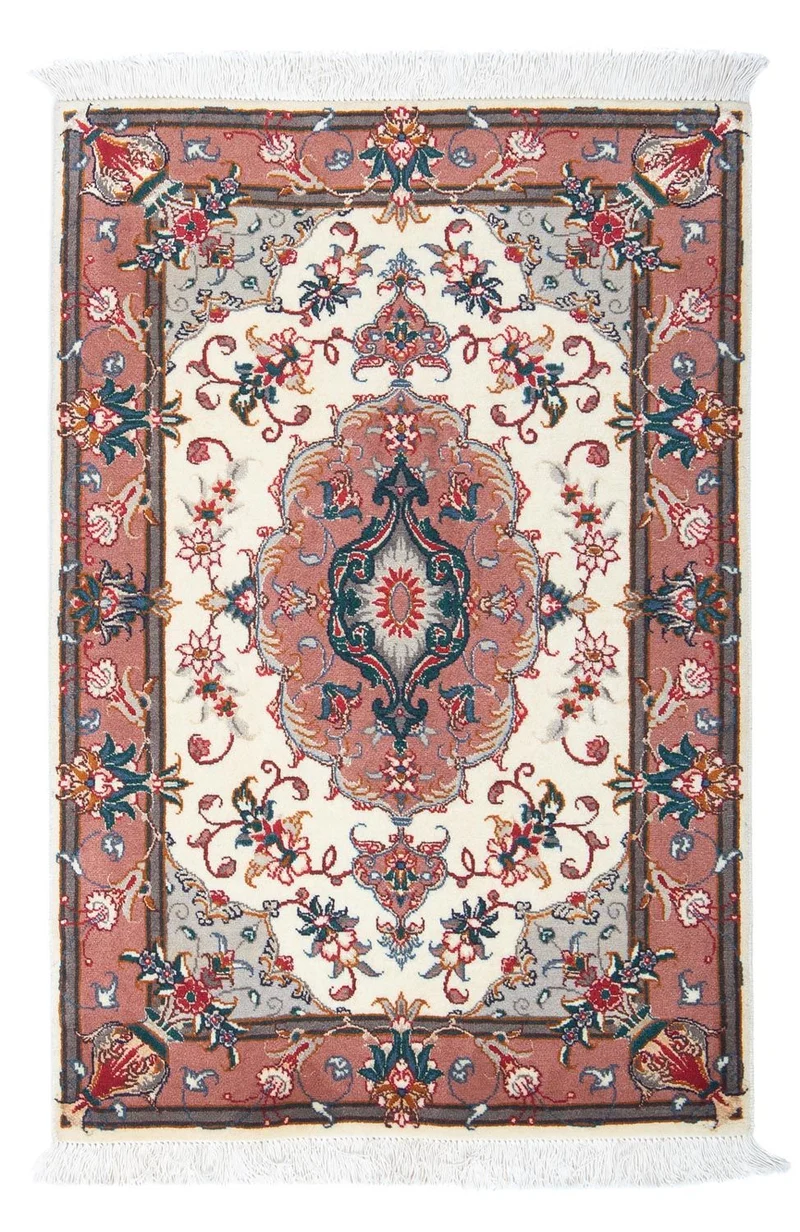 Täbriz - 50 Raj Teppich 60x92cm - Perserteppich - beige