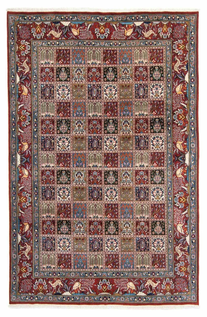 Moud Teppich 195x295cm - Perserteppich - dunkelrot