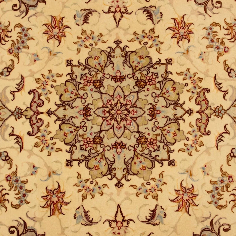 Täbriz - 50 Raj Teppich 101x152cm - Perserteppich - beige