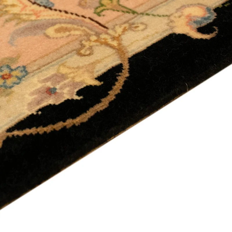 Täbriz - 50 Raj Teppich 103x151cm - Perserteppich - schwarz