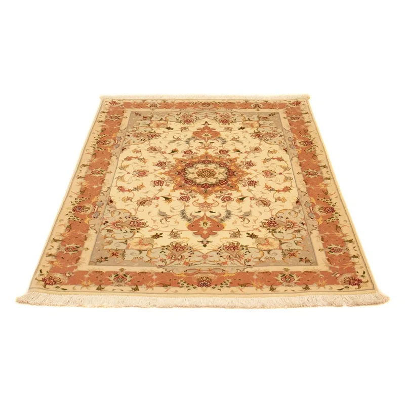 Täbriz - 50 Raj Teppich 104x151cm - Perserteppich - beige