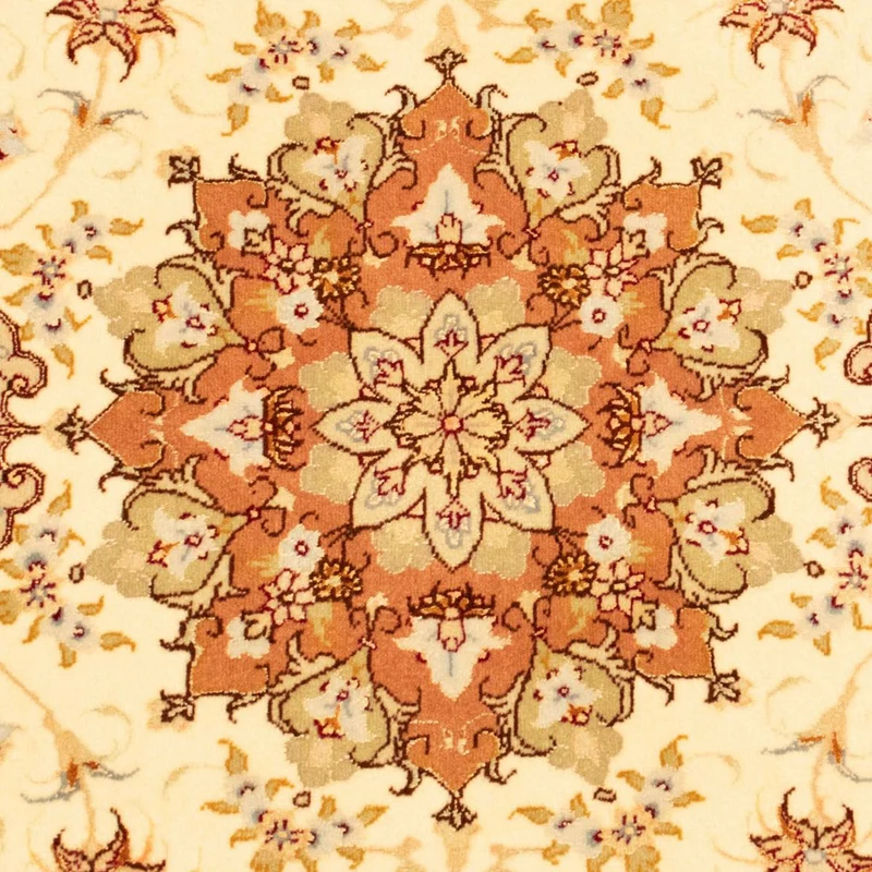 Täbriz - 50 Raj Teppich 103x154cm - Perserteppich - beige