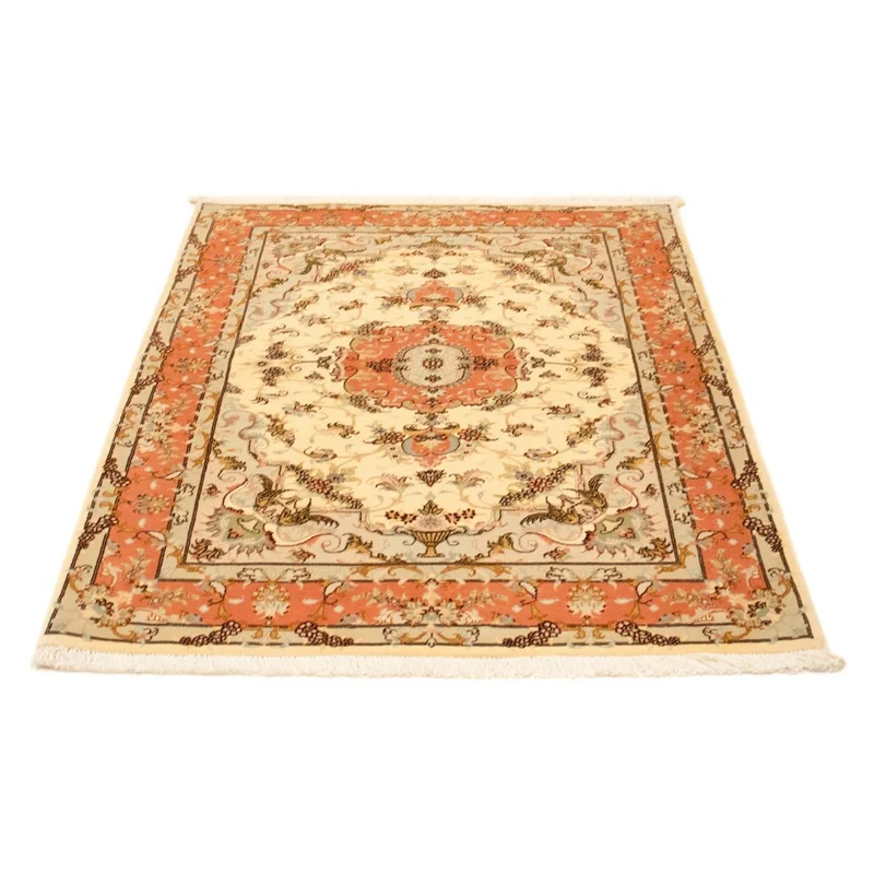 Täbriz - 50 Raj Teppich 101x148cm - Perserteppich - beige