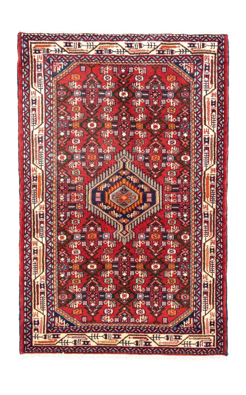 Hosseinabad Teppich 80x124cm - Perserteppich - rot