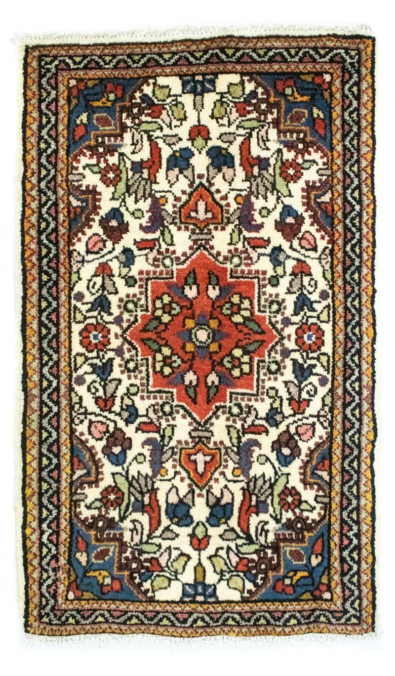 Hamadan Teppich 60x90cm - Perserteppich - beige