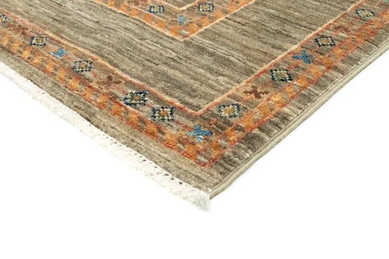 Afghan Teppich 150x199cm - Orientteppich - grau