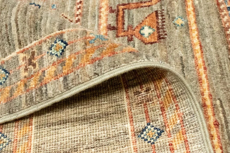 Afghan Teppich 150x199cm - Orientteppich - grau
