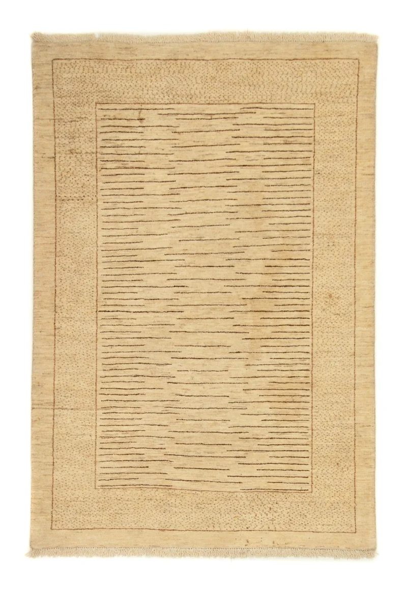 Gabbeh Persisch Teppich 121x174cm - Perserteppich Wollteppich - beige