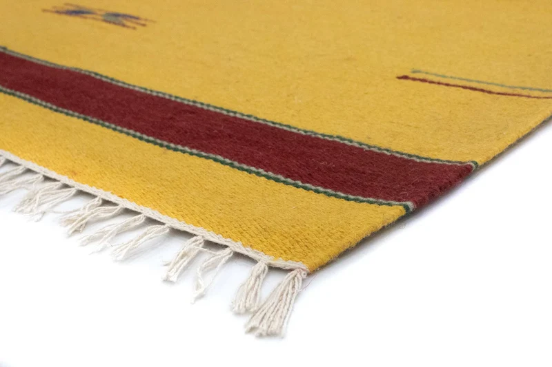 Kelim Modern Teppich 120x180cm - gelb