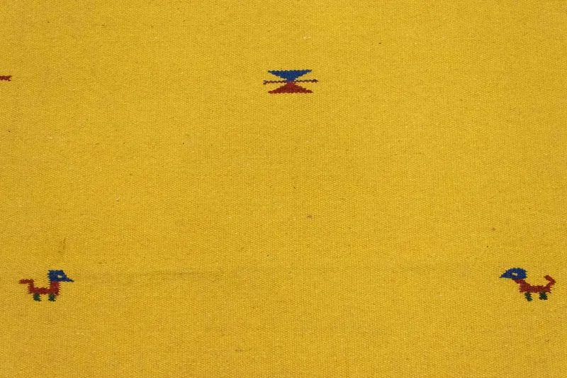 Kelim Modern Teppich 120x180cm - gelb
