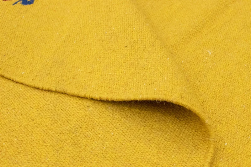 Kelim Modern Teppich 120x180cm - gelb